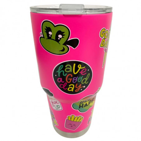 VASO HUGE METAL - MK PINK STICKERS