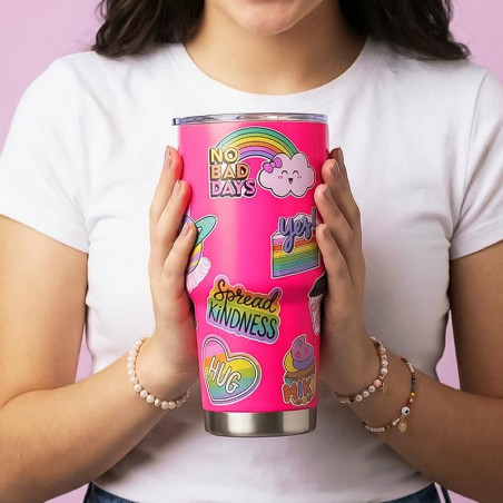 VASO HUGE METAL - MK PINK STICKERS