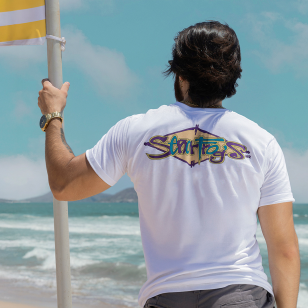 PLAYERA BÁSICA ALGODÓN - SF LETRAS ROMBO